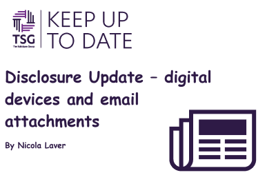 Disclosure Update digital devices and email attachments